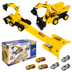 KOPARKA WYRZUTNIA AUTEK TOR SAMOCHODOWY DLA DZIECI DŹWIĘK ŚWIATŁO RESORAKI