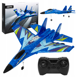 ZDALNIE STEROWANY SAMOLOT DLA DZIECI MYŚLIWIEC 2 SILNIKI 2.4GHZ + PILOT