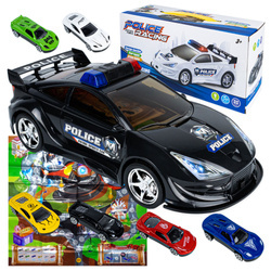AUTO POLICJA WALIZKA NA RESORAKI AUTKA + ZNAKI