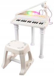 PIANINO DLA DZIECI + MIKROFON NAUKA GRY ORGANY LED