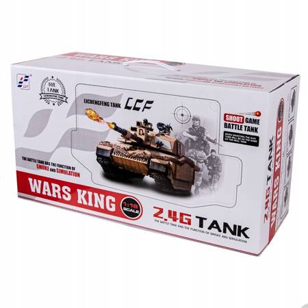 CZOŁG STEROWANY RC STRZELA DYMI LEOPARD 1:18