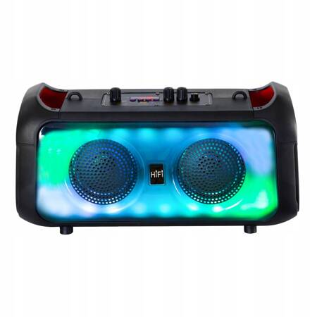 MOCNY GŁOŚNIK BLUETOOTH PRZENOŚNY BOOMBOX MIKROFON USB SD RADIO FM KARAOKE