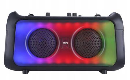 MOCNY GŁOŚNIK BLUETOOTH PRZENOŚNY BOOMBOX MIKROFON USB SD RADIO FM KARAOKE