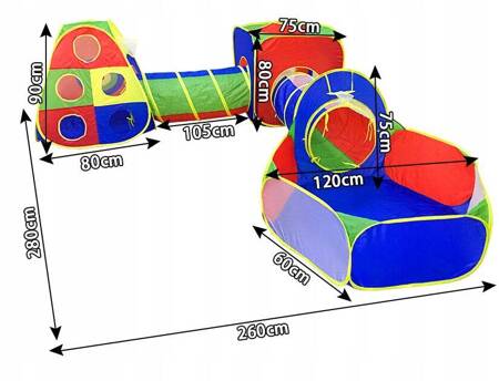 NAMIOT OGRODOWY DLA DZIECI TUNELE SUCHY BASEN KOSZ TARCZA 5W1 PLAC ZABAW