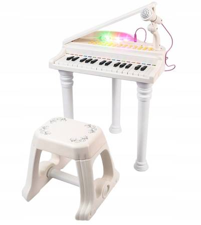 PIANINO DLA DZIECI + MIKROFON NAUKA GRY ORGANY LED