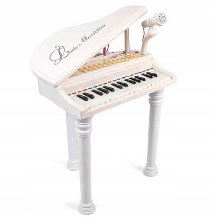 PIANINO DLA DZIECI + MIKROFON NAUKA GRY ORGANY LED