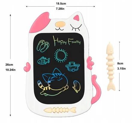TABLET LCD DLA DZIECI RYSOWANIA ZNIKOPIS TABLICA 8.4